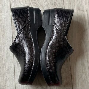 Dansko Black Textured Clogs